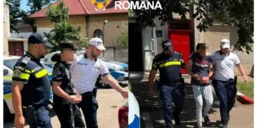 Urmărire ca în filme la Roșiori de Vede. Un tânăr fără permis a lovit o ambulanță și a fugit pe câmp