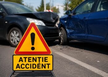Accident! Doi bărbați au ajuns la spital după impactul dintre două autoturisme
