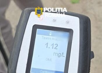 Șofer fără permis și cu alcoolemie uriașă, reținut de polițiști. Avea peste 1,10 mg/l alcool pur în aerul expirat