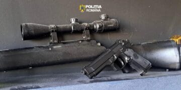 Percheziții după un conflict! Polițiștii au ridicat mai multe arme din locuințele a patru tineri
