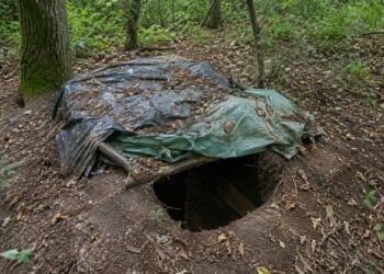 Condamnat pentru că și-a terorizat copiii, găsit ascuns într-o groapă săpată în pământ. Un alt urmărit a fost prins după ce s-a rănit fugind de polițiști