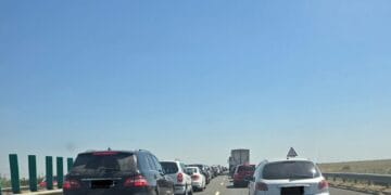 Carambol cu șapte mașini pe autostradă. S-a format o coloană de autoturisme!
