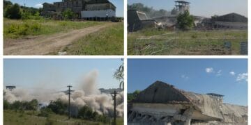 VIDEO: Fosta Uzină Electrică de la Pescăreasa, demolată după aproape un secol de istorie industrială!