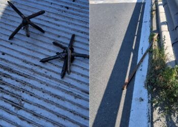 Pericol pe autostradă! Obiecte metalice artizanale, găsite pe carosabil. Unele ar fi fost aruncate intenționat