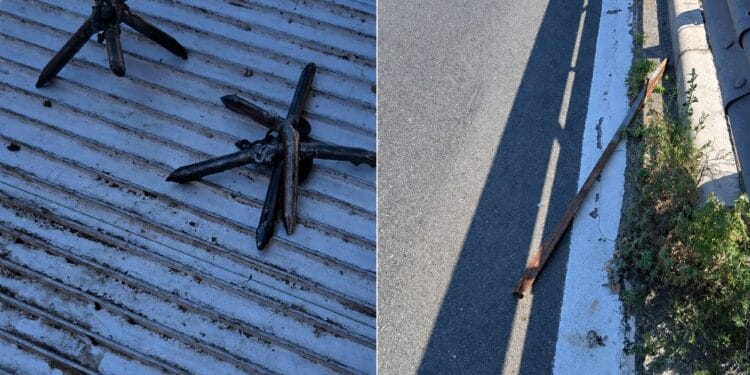 Pericol pe autostradă! Obiecte metalice artizanale, găsite pe carosabil. Unele ar fi fost aruncate intenționat