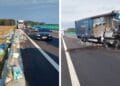Accident cu două TIR-uri pe Drumul Expres Craiova–Pitești. Circulația spre Pitești, închisă temporar