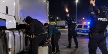 Focuri de avertisment! Trei persoane, arestate după ce ar fi furat combustibil dintr-un camion