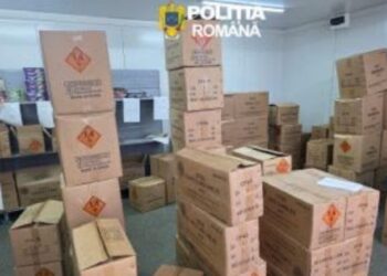 Peste 330.000 de articole pirotehnice, descoperite într-un depozit neautorizat! Polițiștii au confiscat o tonă de materiale