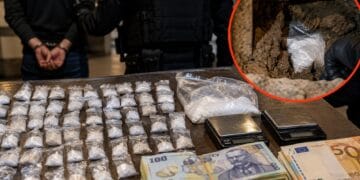 Cocaină ascunsă sub pământ, într-un beci. Zeci de doze și 25.000 de lei, descoperite de anchetatori
