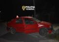 Urmărire ca-n filme! Trei bărbați suspectați de braconaj au fugit de polițiști și au ajuns cu mașina într-un podeț